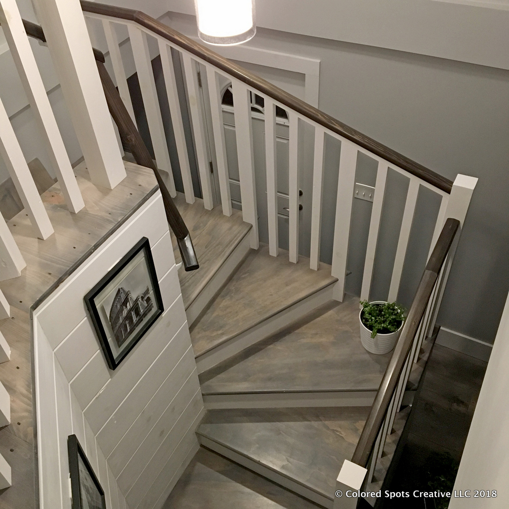 Finished winding staircase from above