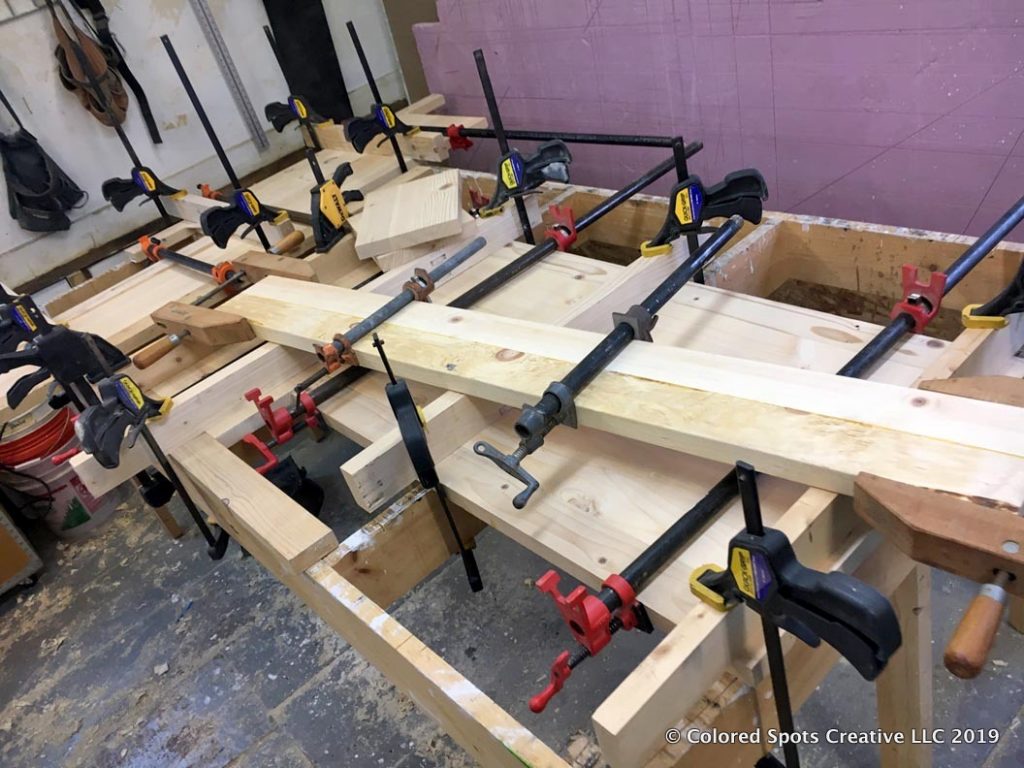 Making 2x4s into a desk