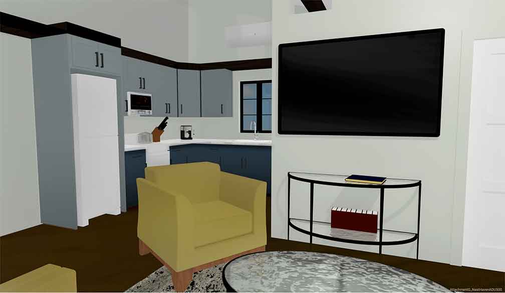 NestHave 500 sq ft ADU Inside Kitchen View