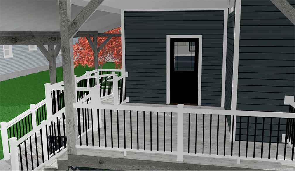NestHave 500 sq ft ADU Outside Porch View