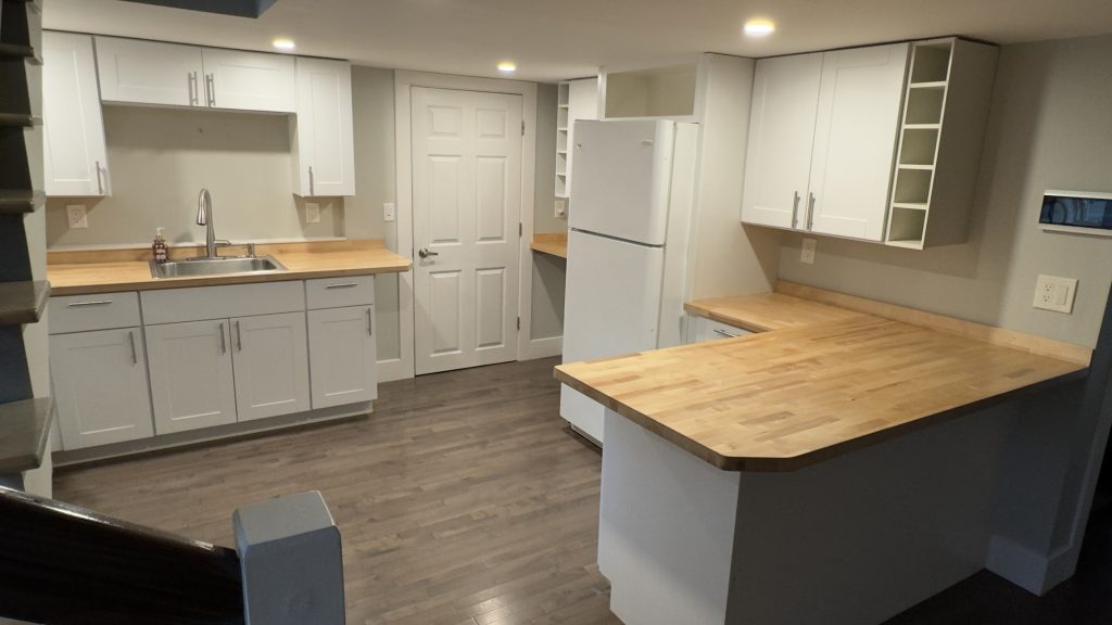 Finished view of the Kitchen Island