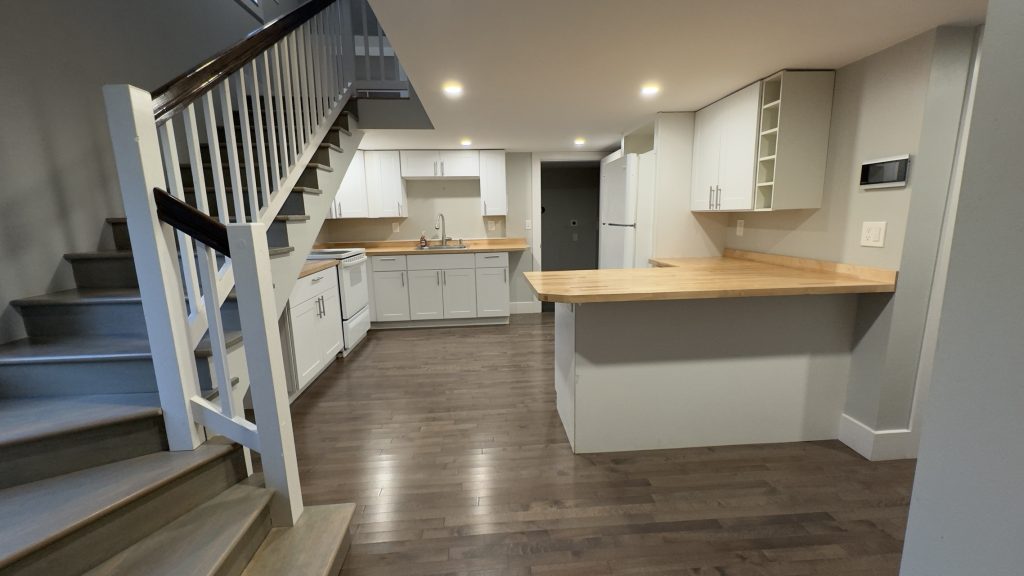 Zoomed out finish view of the Kitchen from the Nook