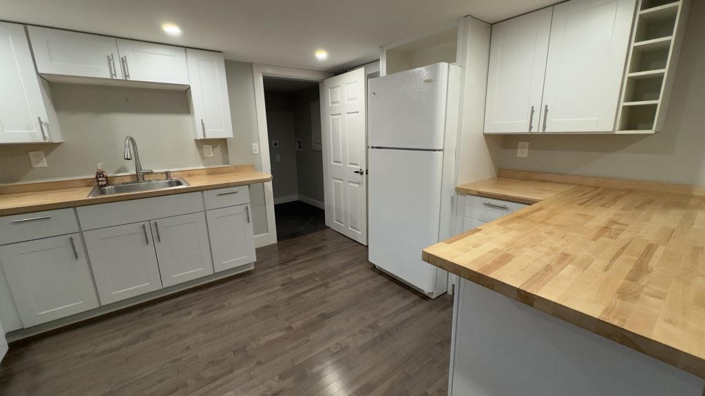 Finished view of the Kitchen looking at the Refrigerator