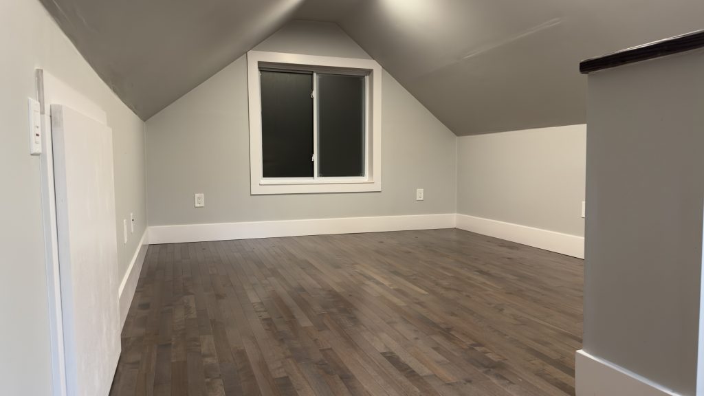 Finished view of the Loft looking at the inside window