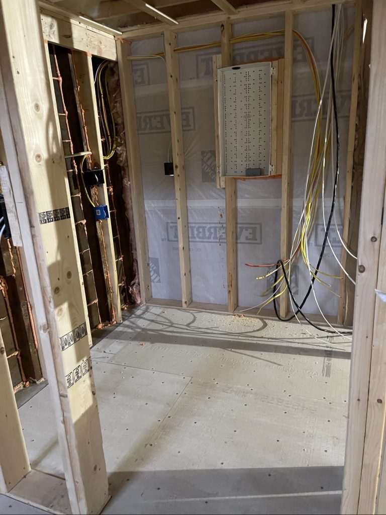 Electrical lines to the panel