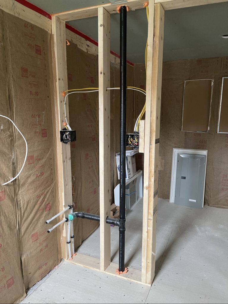 Plumbing for the bathroom sink