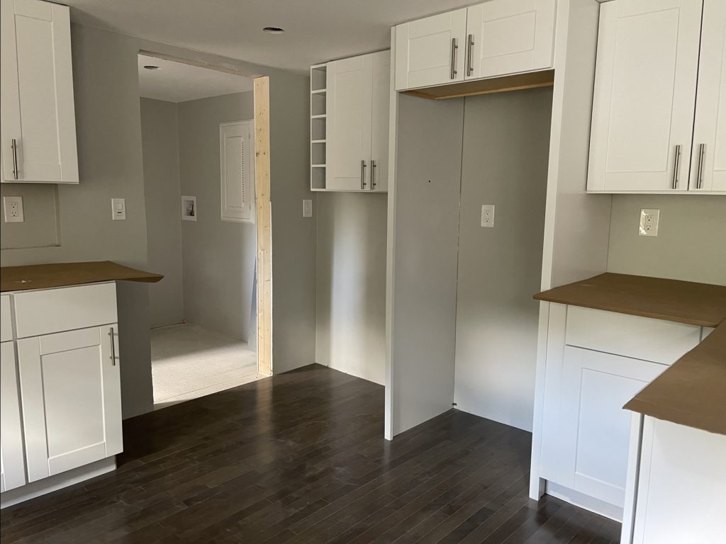 Kitchen cabinet refrigerator blind