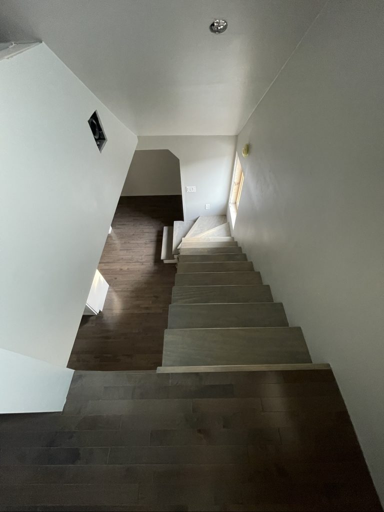 Looking down the stairs