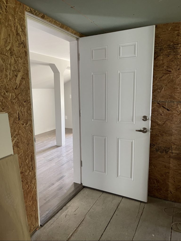 Installed door to the Apartment