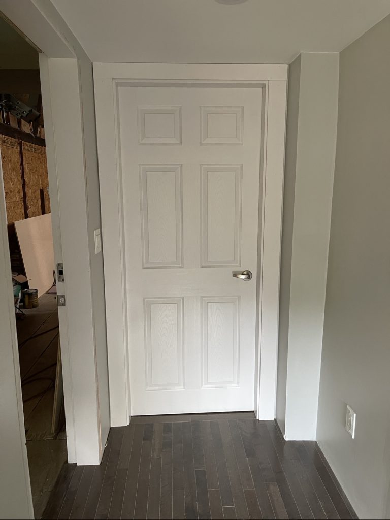 Installed door from the Hallway to the Office