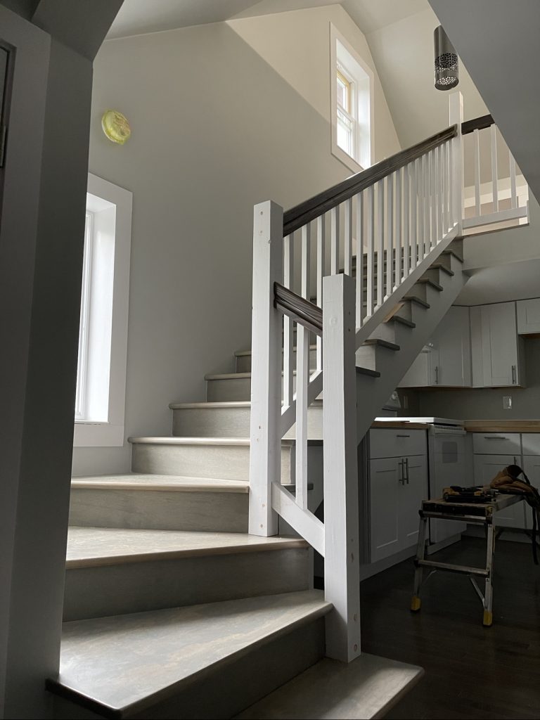Closeup view of the finished Stairs