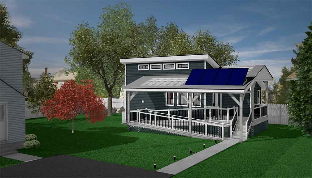 NestHave 500 sq ft ADU Outside Front View during the Da